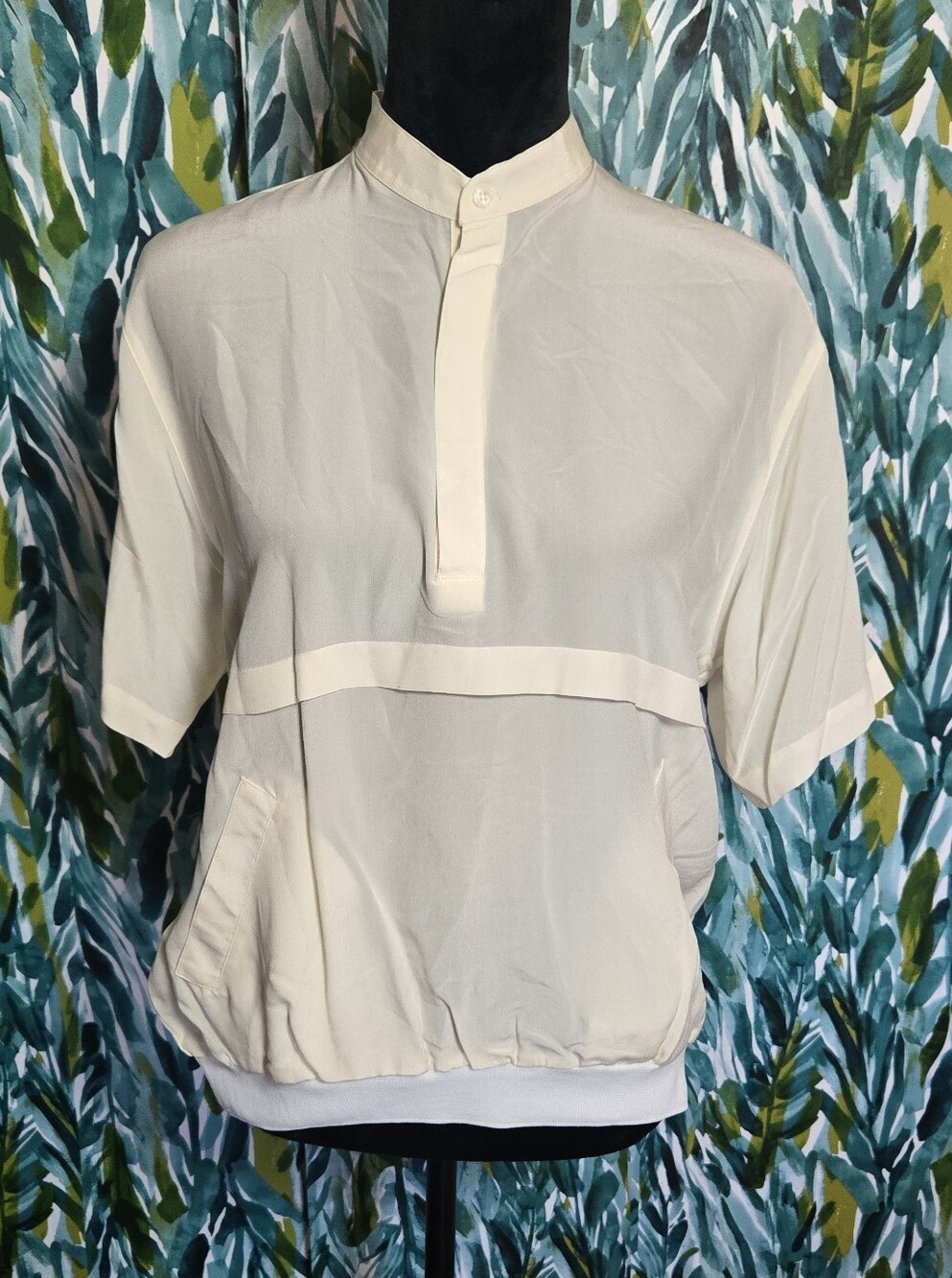 Vintage Bocci 100% Silk Cream Top